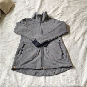 Lolë Sports long knit zip up jacket